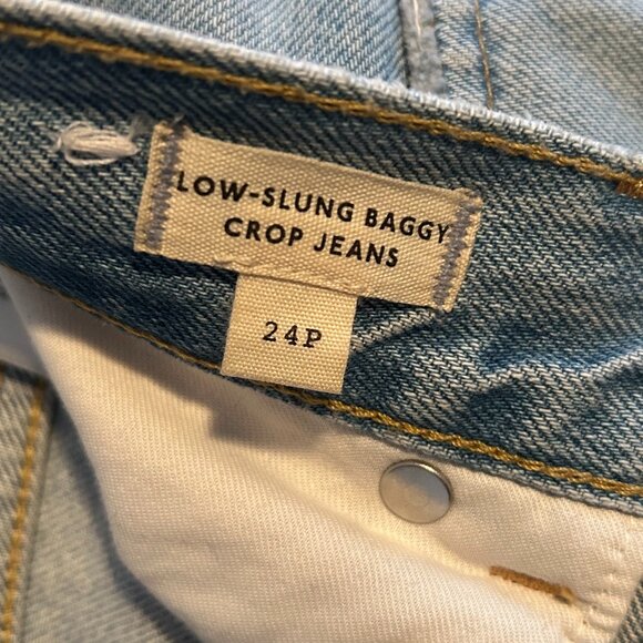 Madewell Low-Slung baggy Crop Jeans (Size 24 Petite) - Picture 6 of 7